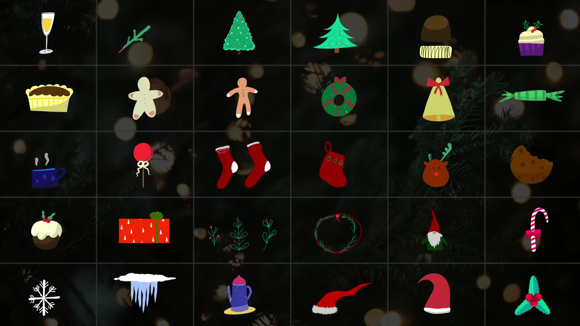 Cartoon Christmas Icons for FCPX Videohive 34960554 Apple Motion Image 9