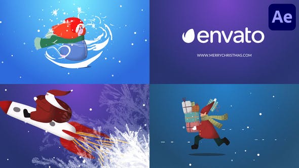 Cartoon Christmas Logo Pack for After Effects - Download Videohive 35348351