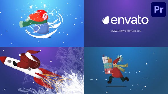 Cartoon Christmas Logo Pack for Premiere Pro - 35377085 Videohive Download