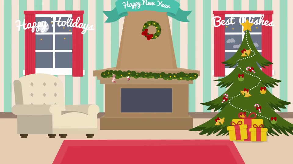 Cartoon Christmas Postcard - Download Videohive 13845198