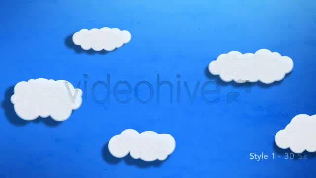 Cartoon Clouds Floating Across Screen in 2D Scene - Download Videohive 5229907