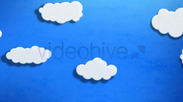 Cartoon Clouds Floating Across Screen in 2D Scene - Download Videohive 5229907