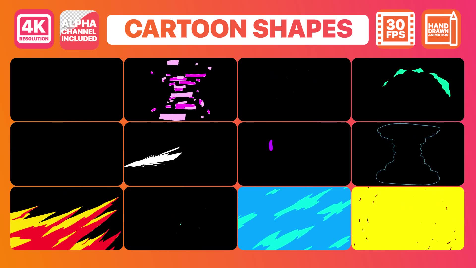 Cartoon Dynamic Shapes | After Effects Videohive 28207746 After Effects Image 2
