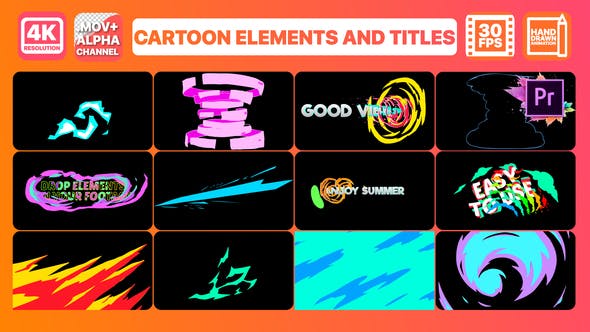 Cartoon Dynamic Shapes | Premiere Pro MOGRT - Download Videohive 28207816
