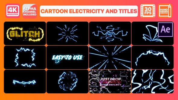 Cartoon Electricity And Titles | After Effects - 28451613 Videohive Download