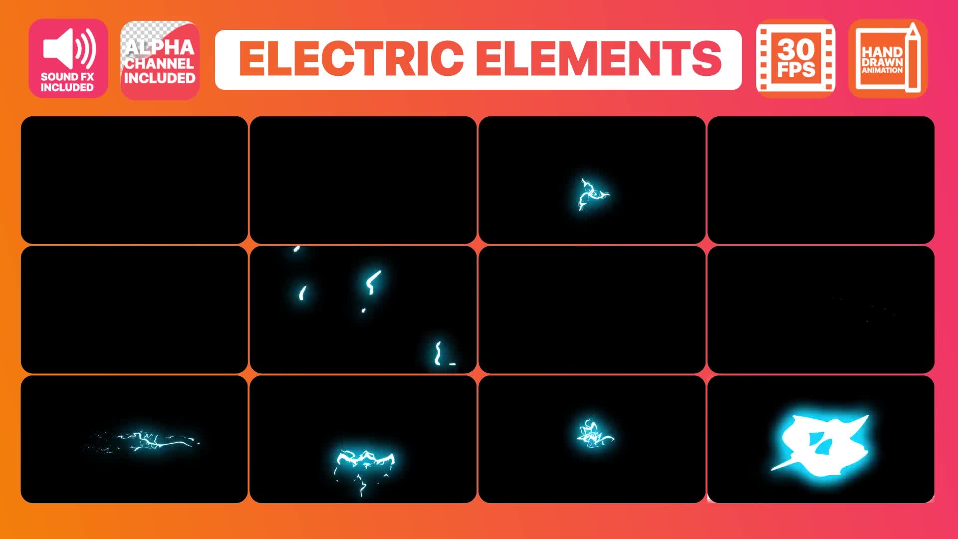 Cartoon Electricity And Titles | FCPX Videohive 25489045 Apple Motion Image 2