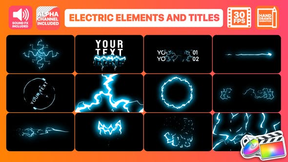 Cartoon Electricity And Titles | FCPX - Download 25489045 Videohive