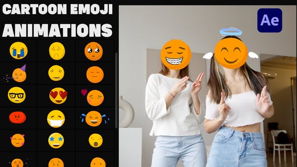 Cartoon Emoji Animations for After Effects - Videohive Download 37455122