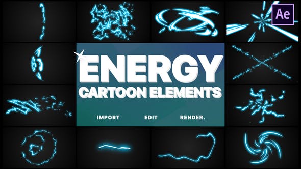 Cartoon Energy Elements | After Effects - 23775253 Videohive Download