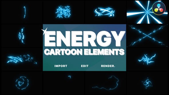 Cartoon Energy Elements | DaVinci Resolve - Download 33683897 Videohive