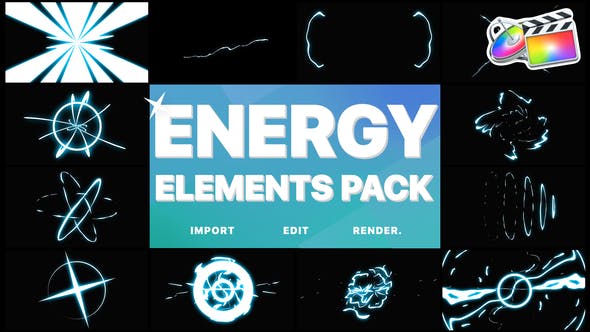 Cartoon Energy Elements Pack | FCPX - Videohive Download 25420446