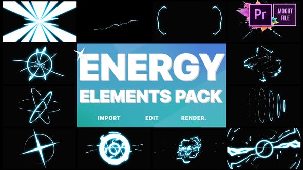 Cartoon Energy Elements Pack | Premiere Pro MOGRT - 25029389 Videohive Download