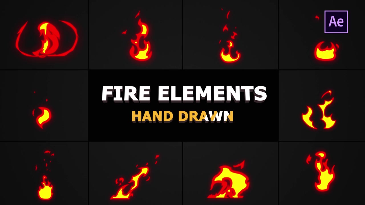 Cartoon Fire Elements - Download Videohive 21741534