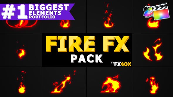 Cartoon Fire Elements | FCPX - Videohive Download 23461575