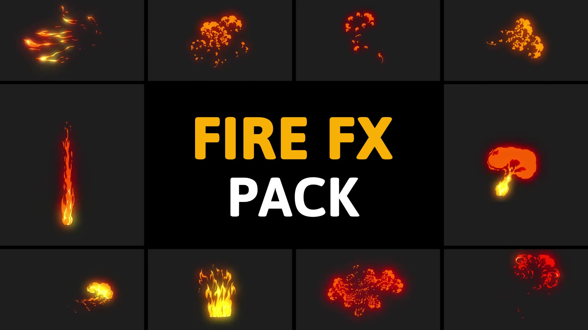 Cartoon Fire Elements Pack Videohive 35473912 After Effects Image 2