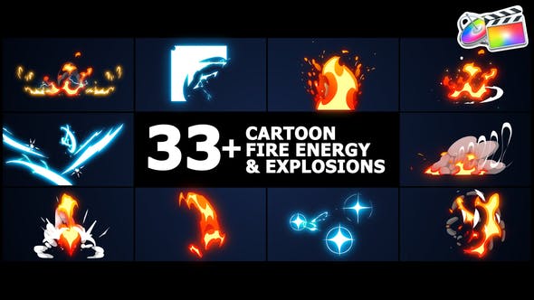 Cartoon Fire Energy And Explosions | FCPX - Download Videohive 38412580