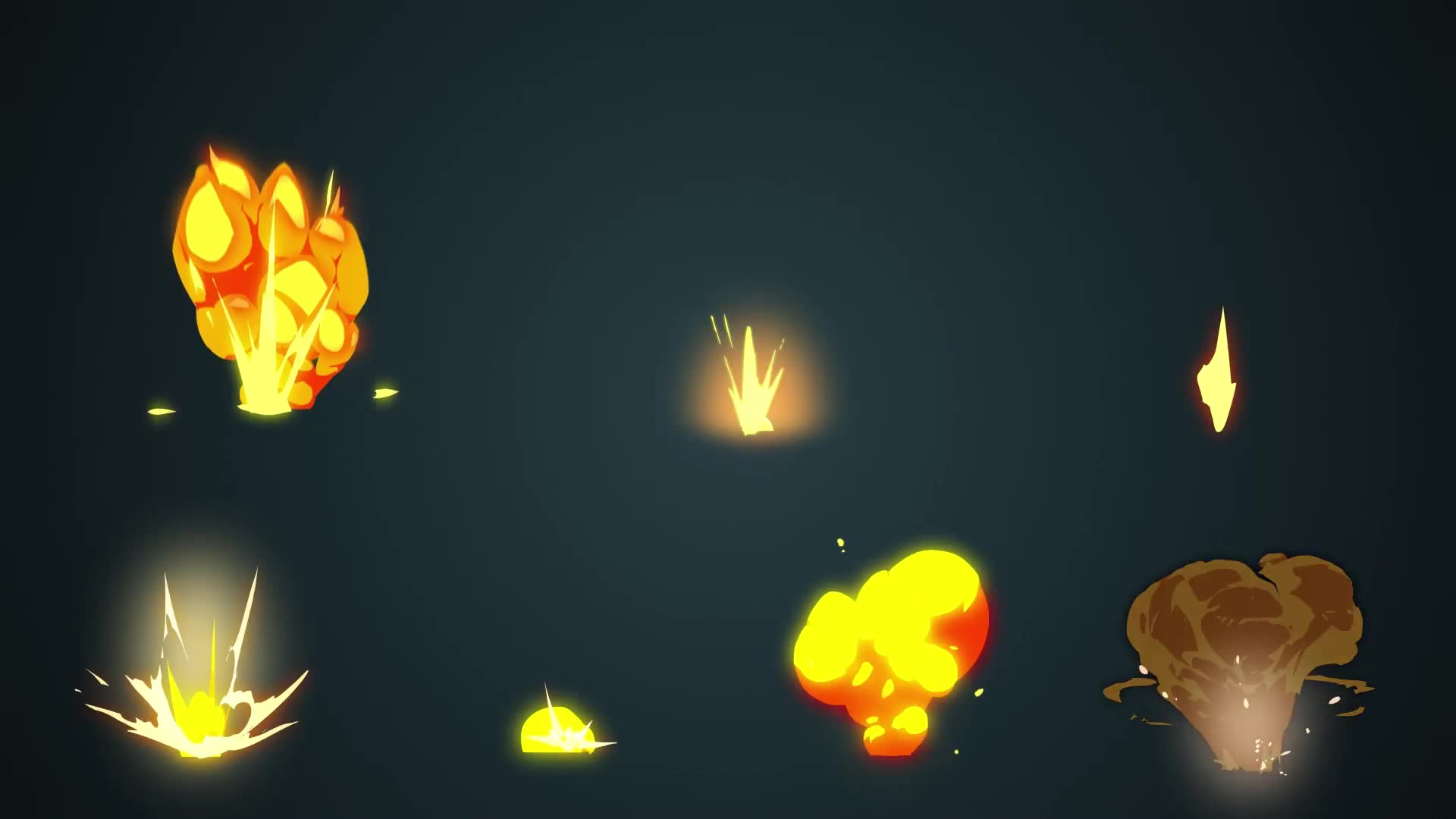 Cartoon Flash 2D FX explosions [After Effects] Videohive 37735216 ...