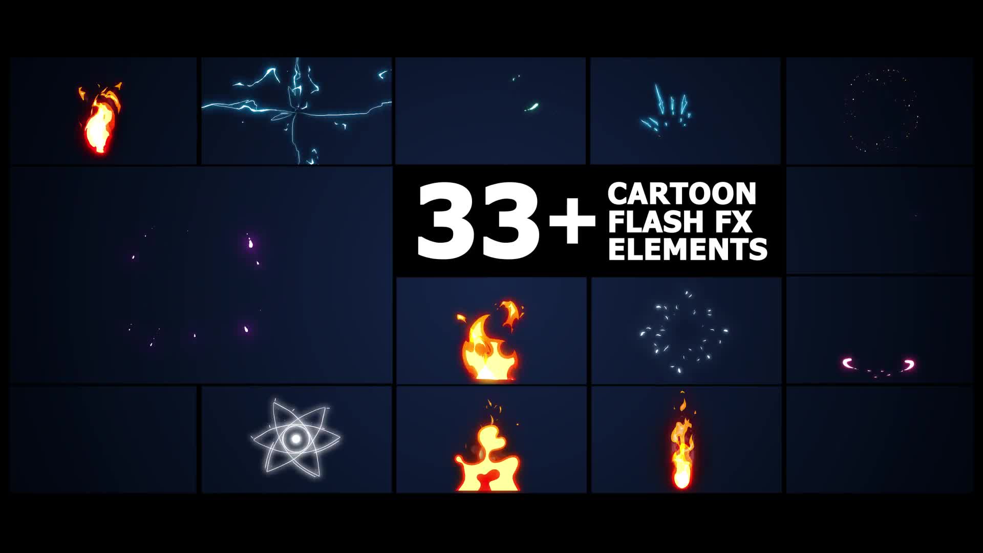 Cartoon Flash FX Elements Pack | DaVinci Resolve Videohive 38305236 DaVinci Resolve Image 1