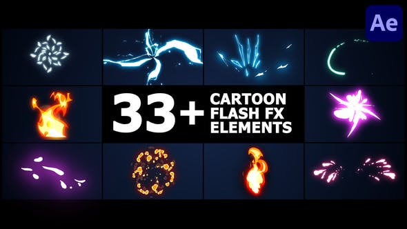 Cartoon Flash FX Elements Pack for After Effects - 38088333 Videohive Download