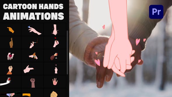 Cartoon Hands Stickers for Premiere Pro - Videohive 37606428 Download