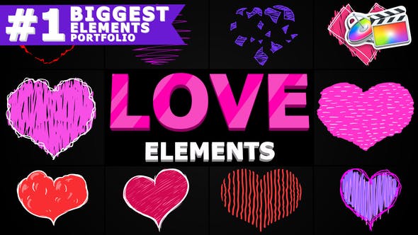 Cartoon Hearts | FCPX - Download 25691395 Videohive
