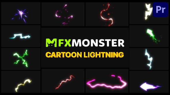 Cartoon Lightning Elements | Premiere Pro MOGRT - Download 30504717 Videohive
