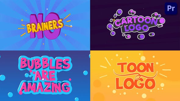 Cartoon Logo Text animations [Premiere Pro] - Download 37639834 Videohive