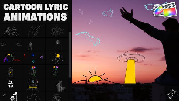 Cartoon Lyric Animations for FCPX - Videohive Download 37443418