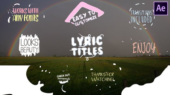 Cartoon Lyric Titles | After Effects - 24535576 Videohive Download
