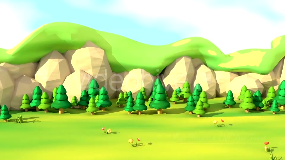 Cartoon Mountain Cliff And Forest - Download Videohive 16768387