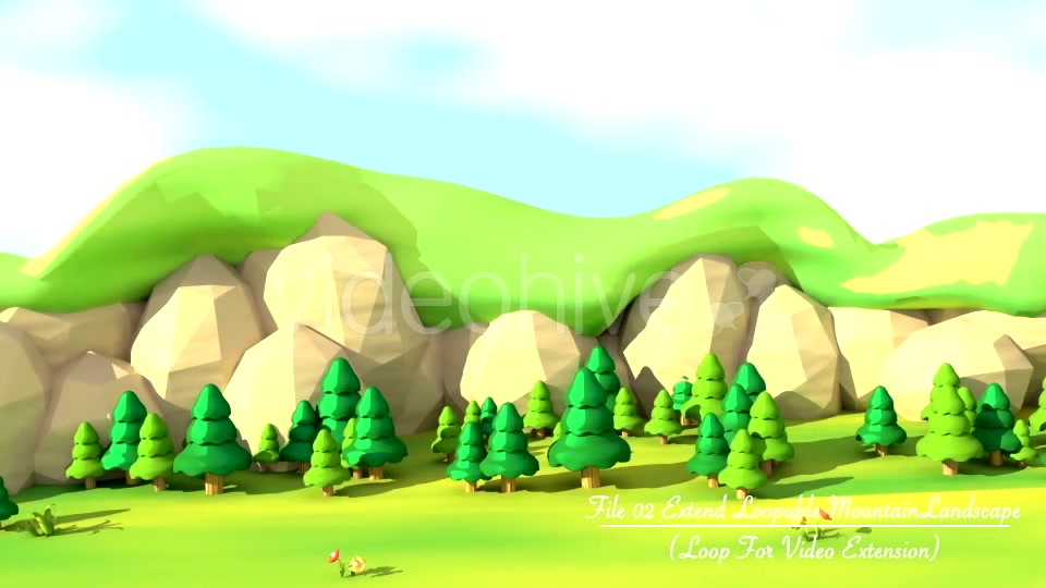 Cartoon Mountain Cliff And Forest - Download Videohive 16768387