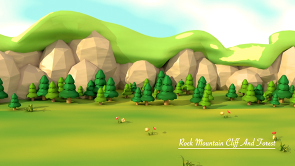 Cartoon Mountain Cliff And Forest - Download Videohive 16768387