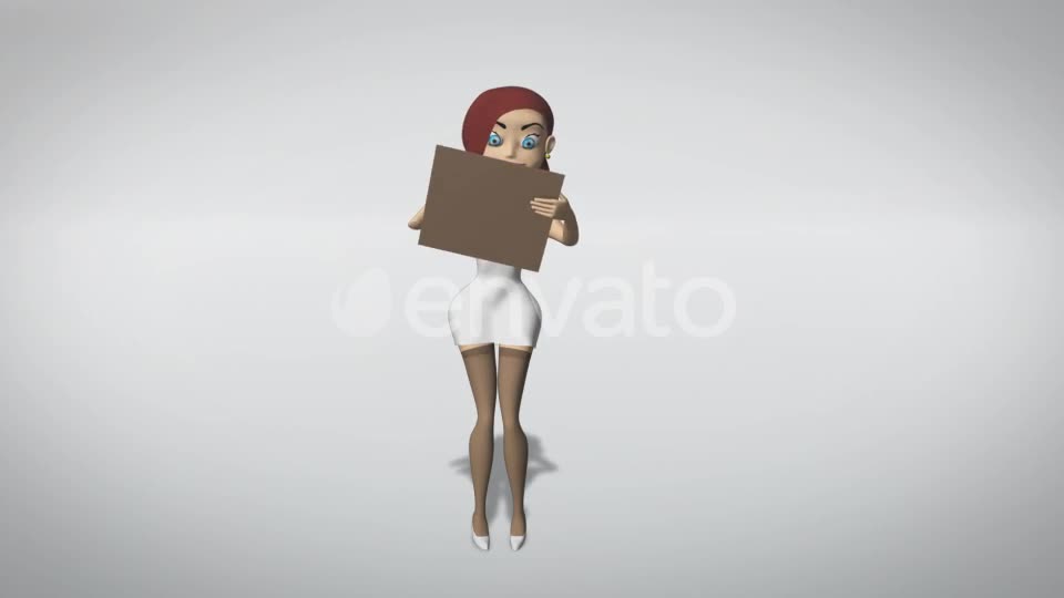 Cartoon Nurse Shows A Sign Videohive 21722152 After Effects Image 1