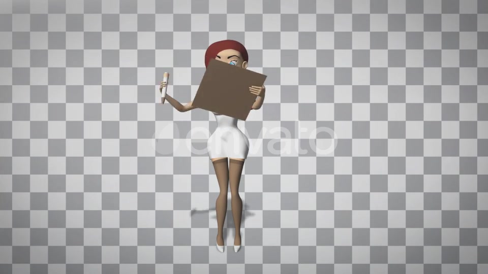Cartoon Nurse Shows A Sign Videohive 21722152 After Effects Image 2