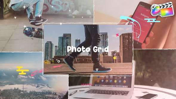 Cartoon Photo Grid | FCPX - 33694567 Download Videohive