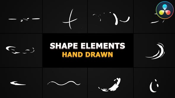 Cartoon Shape Elements | DaVinci Resolve - Videohive Download 30955617