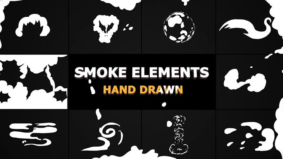Cartoon SMOKE Elements And Transitions - Download Videohive 23448877
