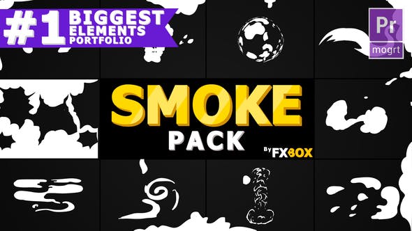 Cartoon SMOKE Elements And Transitions | Premiere Pro MOGRT - Download Videohive 22705819