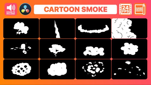 Cartoon Smoke Elements | DaVinci Resolve - Download Videohive 33900503