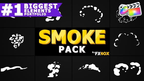 Cartoon Smoke Elements | FCPX - 23494684 Videohive Download
