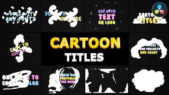 Cartoon Smoke Titles | DaVinci Resolve - Videohive 37247068 Download