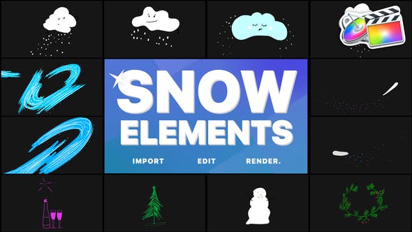 Cartoon Snow Clouds | FCPX - 29714917 Videohive Download