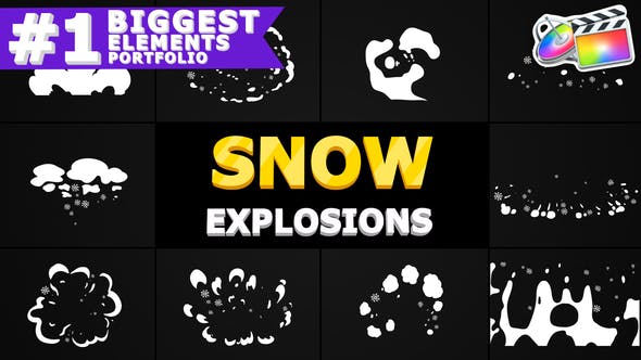 Cartoon Snow Explosions | FCPX - Download 29657064 Videohive