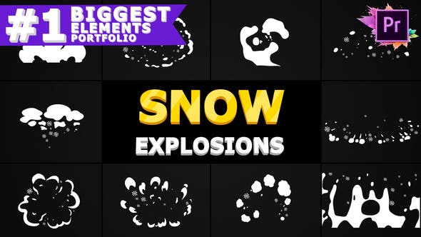 Cartoon Snow Explosions | Premiere Pro MOGRT - 29611133 Download Videohive