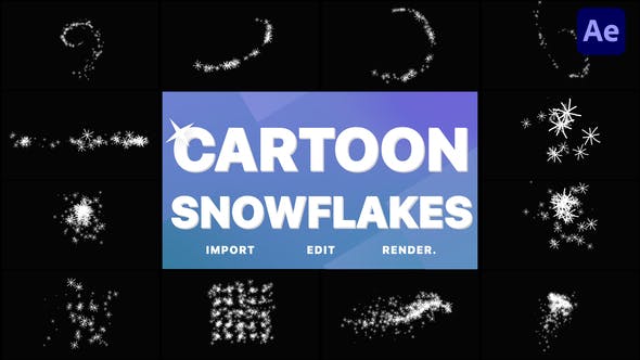 Cartoon Snowflakes And Snowfalls | After Effects - 36107592 Videohive Download