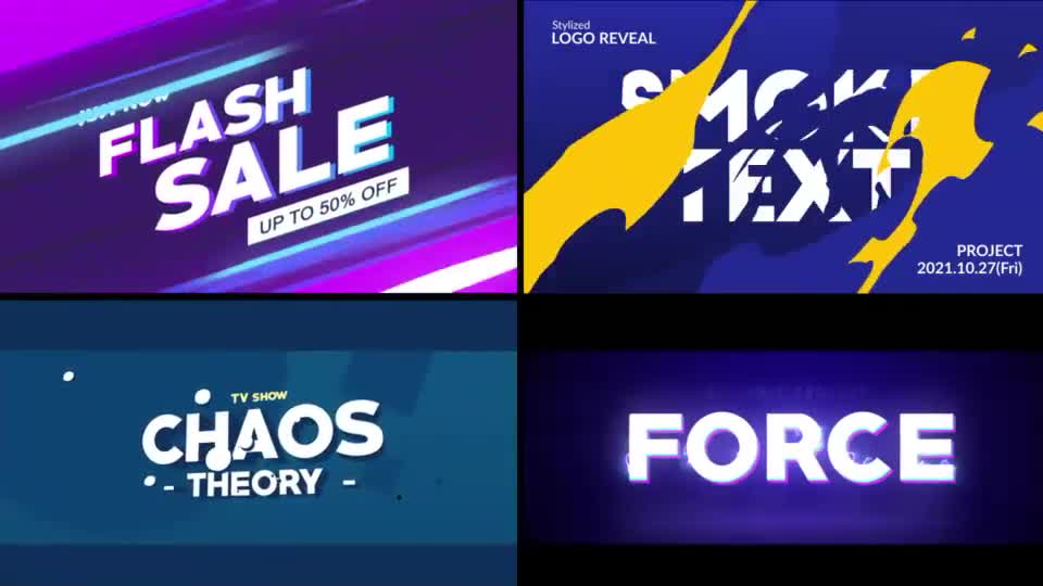 Cartoon Title Logo Animations Pack [After Effects] Videohive 34803009 After Effects Image 1