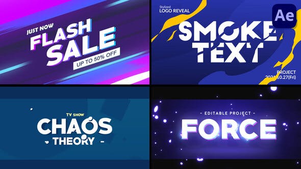 Cartoon Title Logo Animations Pack [After Effects] - Videohive 34803009 Download