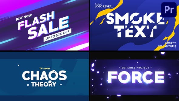 Cartoon Title Logo Animations Pack [Premiere Pro] - Download Videohive 35763887