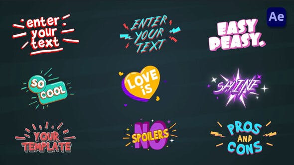 Cartoon Titles [After Effects] - 36713408 Videohive Download