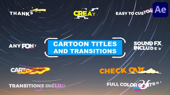 Cartoon Titles And Transitions | After Effects - 31495455 Download Videohive